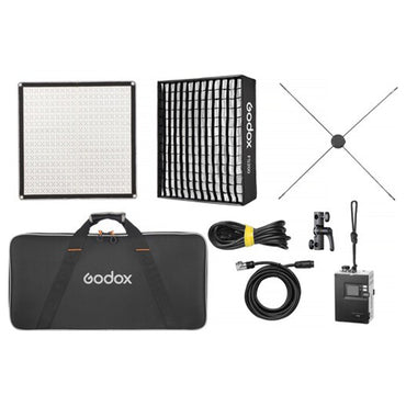 Godox FL100R | FL200R | FL200SR K1 Full RGB LED Light Mat with 1800~10000K CCT, Onboard DMX / RDM, App Control and NFC, V-Mount Battery Power, Foldable with Ring & Velcro Design for Studio and Content Creation and Video Production