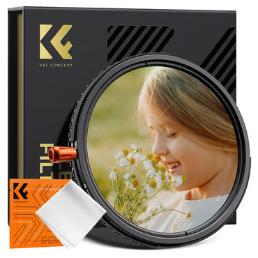 K&F Concept no-X Series 3-in-1 ND2-32 Neutral Density + CPL Circular Polarizer + 1/4 Black Diffusion Mist Lens Filter with 1 to 5 Stops, 28 Multi Layer Coated AGC Optical Glass, Water, Dust and Scratch Resistant