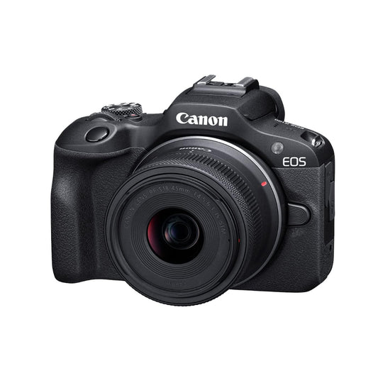 Canon EOS R100 Mirrorless Digital Camera with RF-S 18-45mm f/4.5-6.3 IS STM Lens, 24.2MP APS-C CMOS Sensor DIGIC 8 Processor, 4K UHD Video, Wi-Fi & Bluetooth, Touch Screen LCD Display, Creative Filters, Optical & Digital Image Stabilizer
