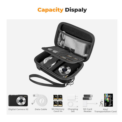 K&F Concept 1 Liter Digital Camera Case Waterproof Shockproof with 2 Ways Carrying Storage Bag for Cameras & Photography Accessories | KF13-167