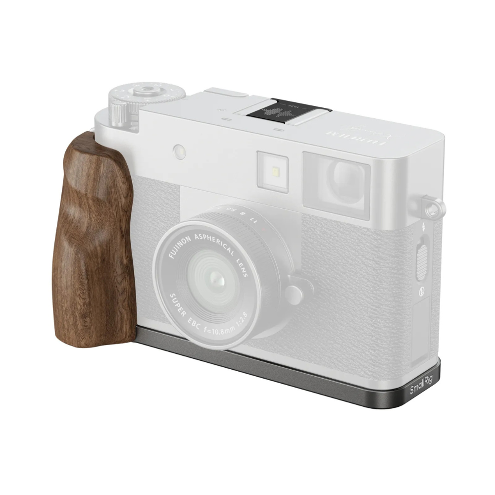 SmallRig L-Shaped Mount Plate for FUJIFILM X half with Wooden Handle Grip, Hot Shoe Cover and 1/4" Screw Mount, Flat Head Wrench for Camera Accessories | 5394 | 5223 | 5224