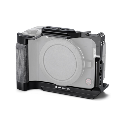 K&F Concept Camera Cage for Canon R50V, CNC Aluminum Arca Base, Cold Shoe 1/4"-20 & 3/8"-16 Mounts