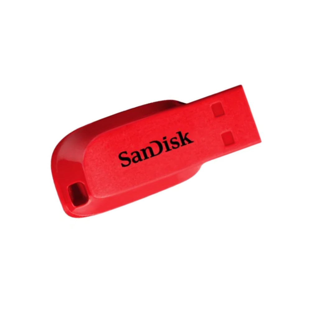 SanDisk Cruzer Blade 32GB USB A 2.0 Flash Drive for PC Desktop Computer Laptop | Red