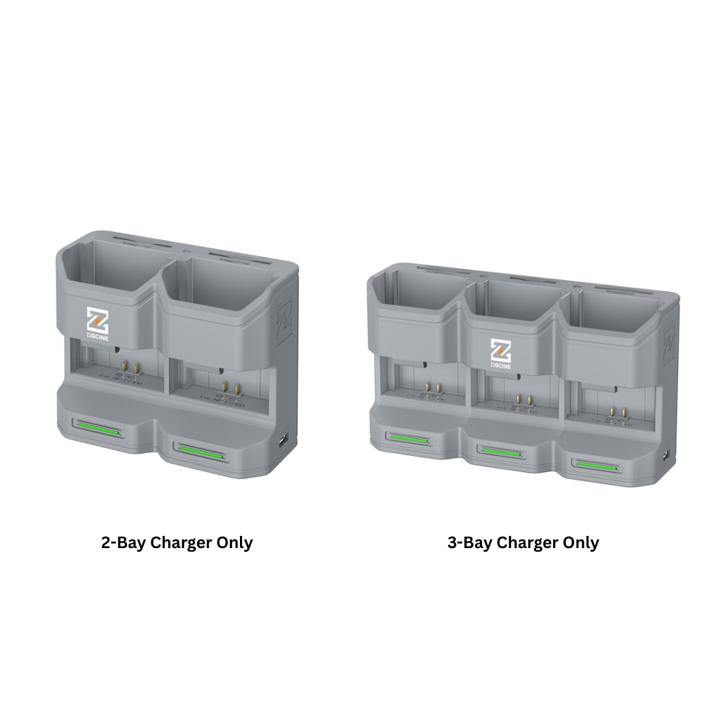 ZGCINE 3‑Bay | 2‑Bay Charging Case for Sony NP‑FZ100 Camera Battery – Portable Dual/Triple Slot Charger Storage Box, Compact Protective Case with USB Charging Support, Ideal for Travel, Vlogging & On‑the‑Go Filmmaking | JG Superstore