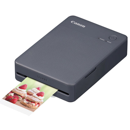 Canon SELPHY QX20 Compact Portable Photo Printer with Bordered / Borderless 2.1 x 3.4 Inches Card Size Print, Dye Sublimation Thermal Transfer Technology & 287 DPI Resolution | Gray White