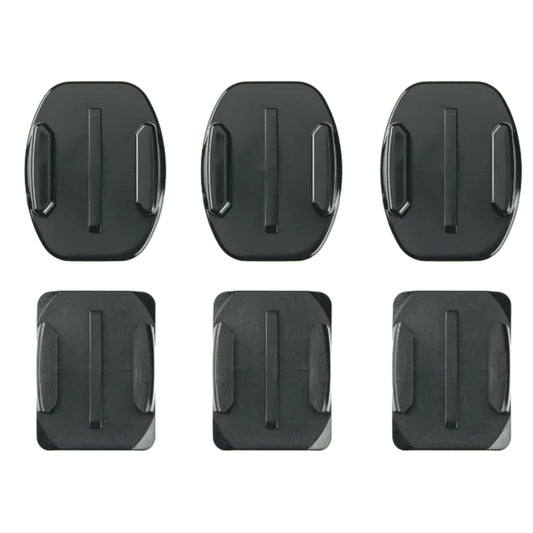 GoPro 3pcs Flat and 3pcs Curved Mounts with Industrial Strength Adhesives for All GOPRO HERO and MAX Sports Action Cameras | AACFT-001