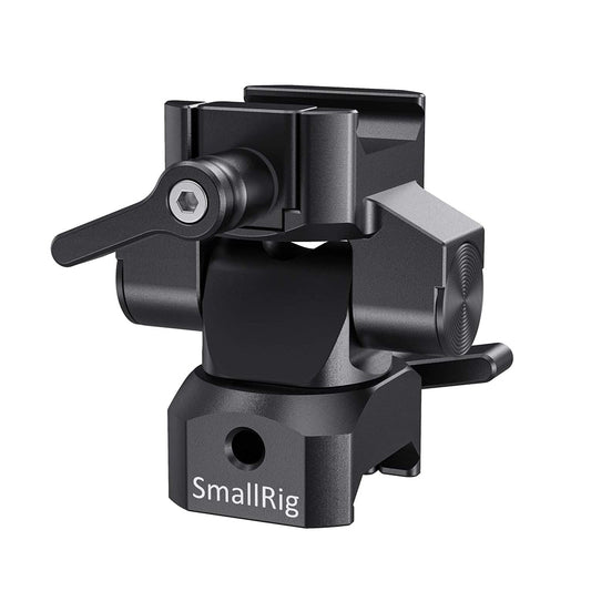 SmallRig Swivel and Tilt Monitor Mount with NATO Clamps, 1.2Kg Load Capacity, 360 / 140 Degree Positioning, Quick Release Design with Knobs for On-Camera Video Monitors BSE2385