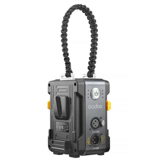 Godox 600W V-Mount Dual Battery Plate for LA300R / LA300Bi Lights with Multiple Volt Support, Battery Level Indicator and Light Stand Mount for Studio Lighting and Equipment | DBP-V