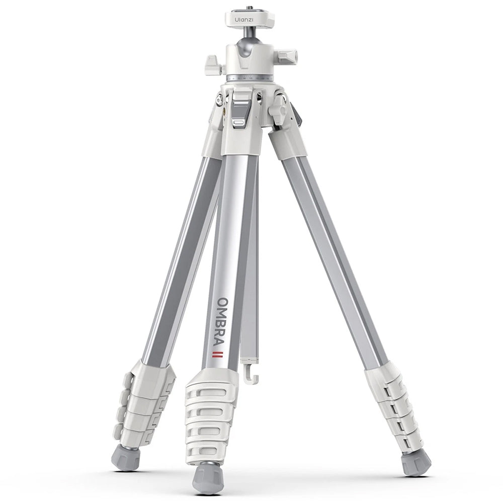 Ulanzi OMBRA II Travel Tripod with 10kg Max Payload, Fluid Pan & Tilt Head, Panoramic Ball Head, 360° Rotation Phone Clamp for DSLR, Mirrorless, Cinema Camera Videography Photography | T154 | T155 | T156