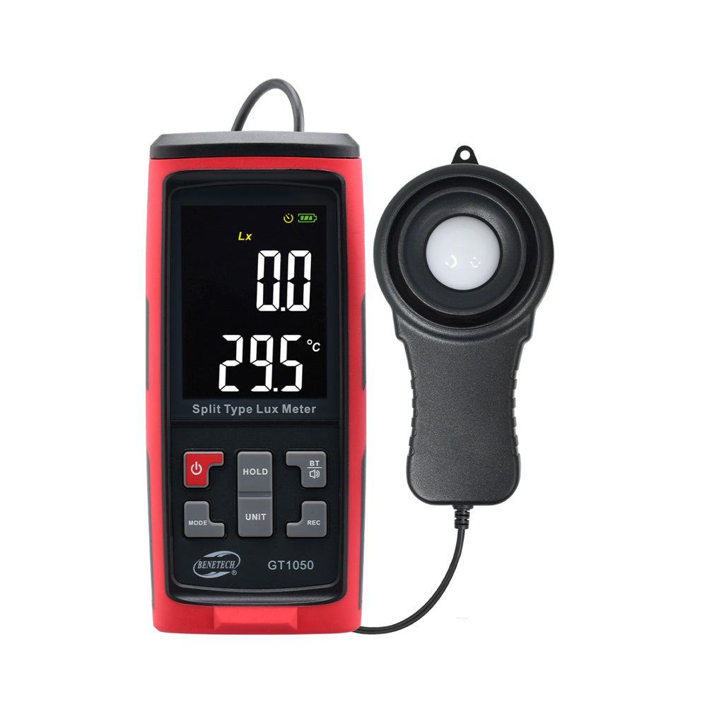 Benetech GT1050 Split Type Digital Light Lux Meter with Light Temperat ...