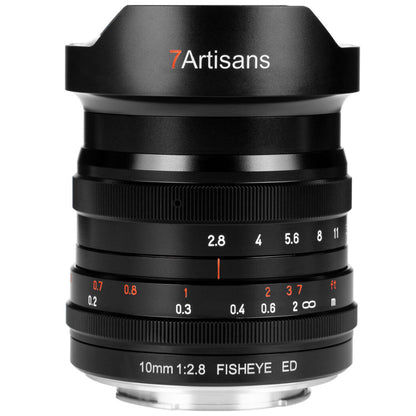 7Artisans 10mm F/2.8 Full Frame Format Sony E Mount Ultra Wide Angle Fisheye Prime Lens MF Manual Focus Large Aperture for Mirrorless Cameras