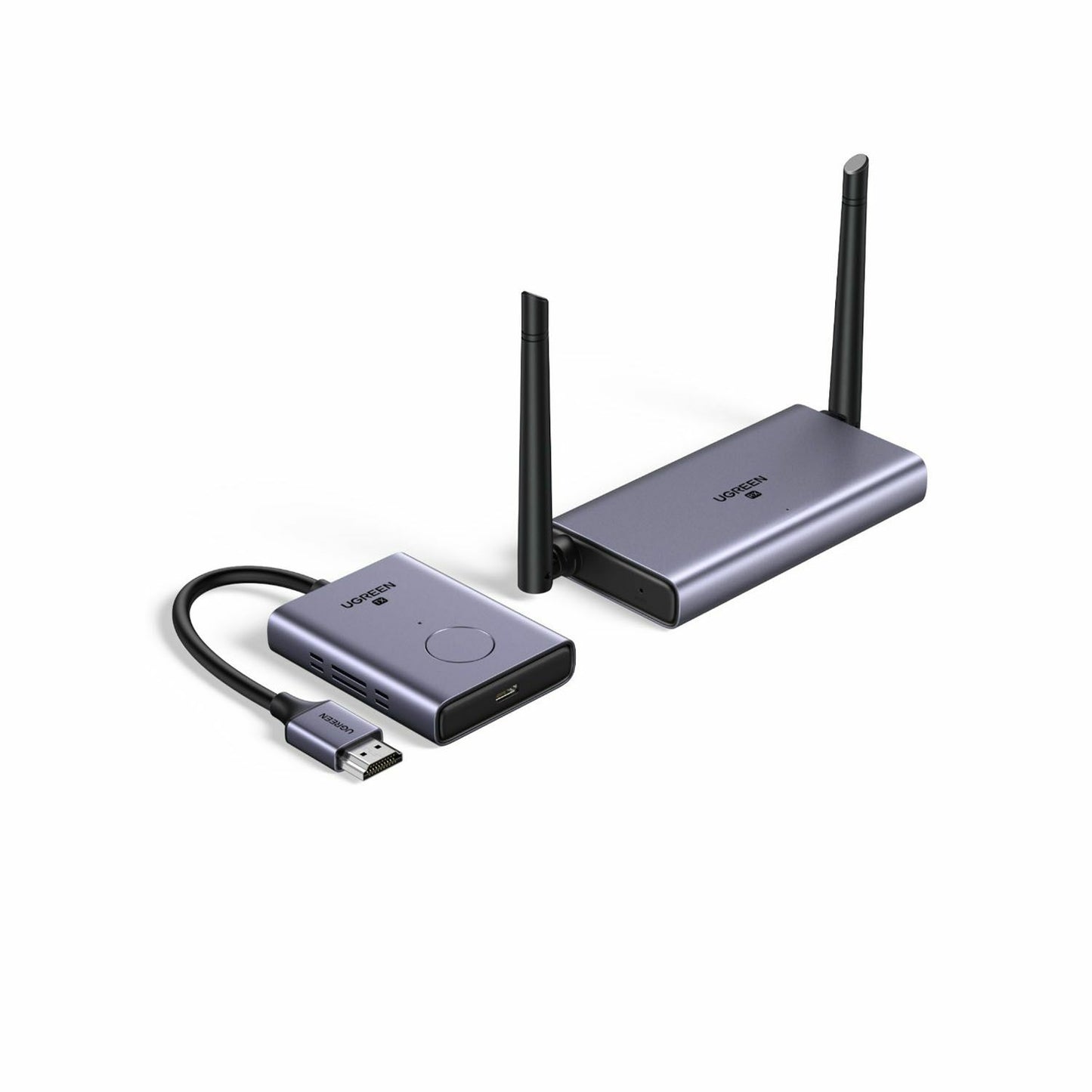 UGREEN 50633 50-Meter 1080p 60Hz Full HD 5GHz Wireless HDMI + VGA + 3.5mm Video Extender Transmitter and Receiver with LED Indicator and Type C Power Port