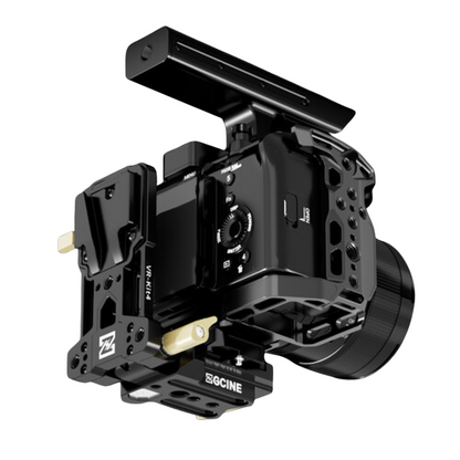 ZGCINE VR-Kit 4 Quick Release Metal V-Lock Battery Plate with Arca-Type Mount, 180 Degrees Rotation, 1/4"-20 & 3/8"-16 Threads, Extendable up to 1.5" for DSLR Camera Rigs, V-Mount Batteries, Tripods & Video Accessories