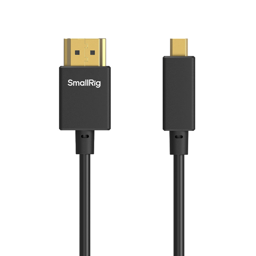 SmallRig 1m Ultra-Slim 4K HDMI to Micro HDMI Data Cable Backward Compatible for Mirrorless & DSLR Cameras, Field Monitors, Wireless Video Transmitter & Receiver and Other Devices Full-Sized & Micro HDMI Port | 4795