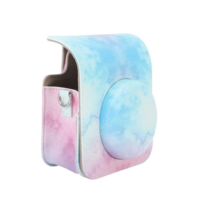 [CLEARANCE] Pikxi BMP12 Fujifilm Instax Mini 12 PU Leather Soft Silicone Protective Camera Case Bag with Shoulder Strap (Lilac Purple)