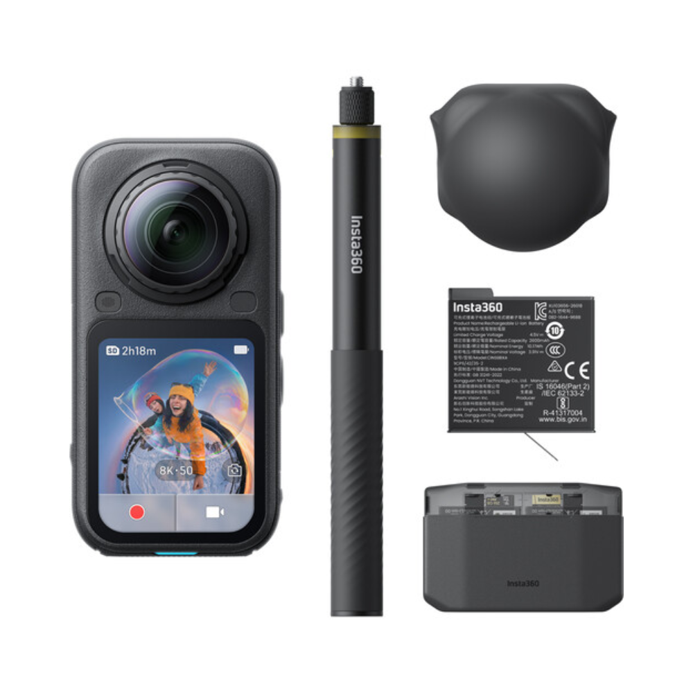Insta360 X6 Essentials Bundle 8K 360°  Waterproof Action Camera | Midnight Black