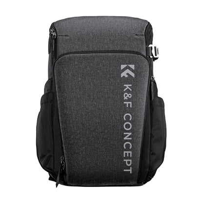K&F Concept Camera Alpha Backpack Air 25L with 16" Computer Compartment, Top & Side Access, Internal Support Fibers Bars and Raincover for Videography & Photography (Grey) KF13-128V3