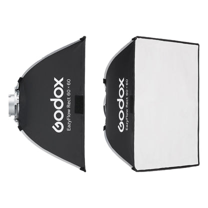 Godox EazyFlow Foldable Softbox with Interchangeable Mount, Bowens Speed Ring, Diffusers, and Grid