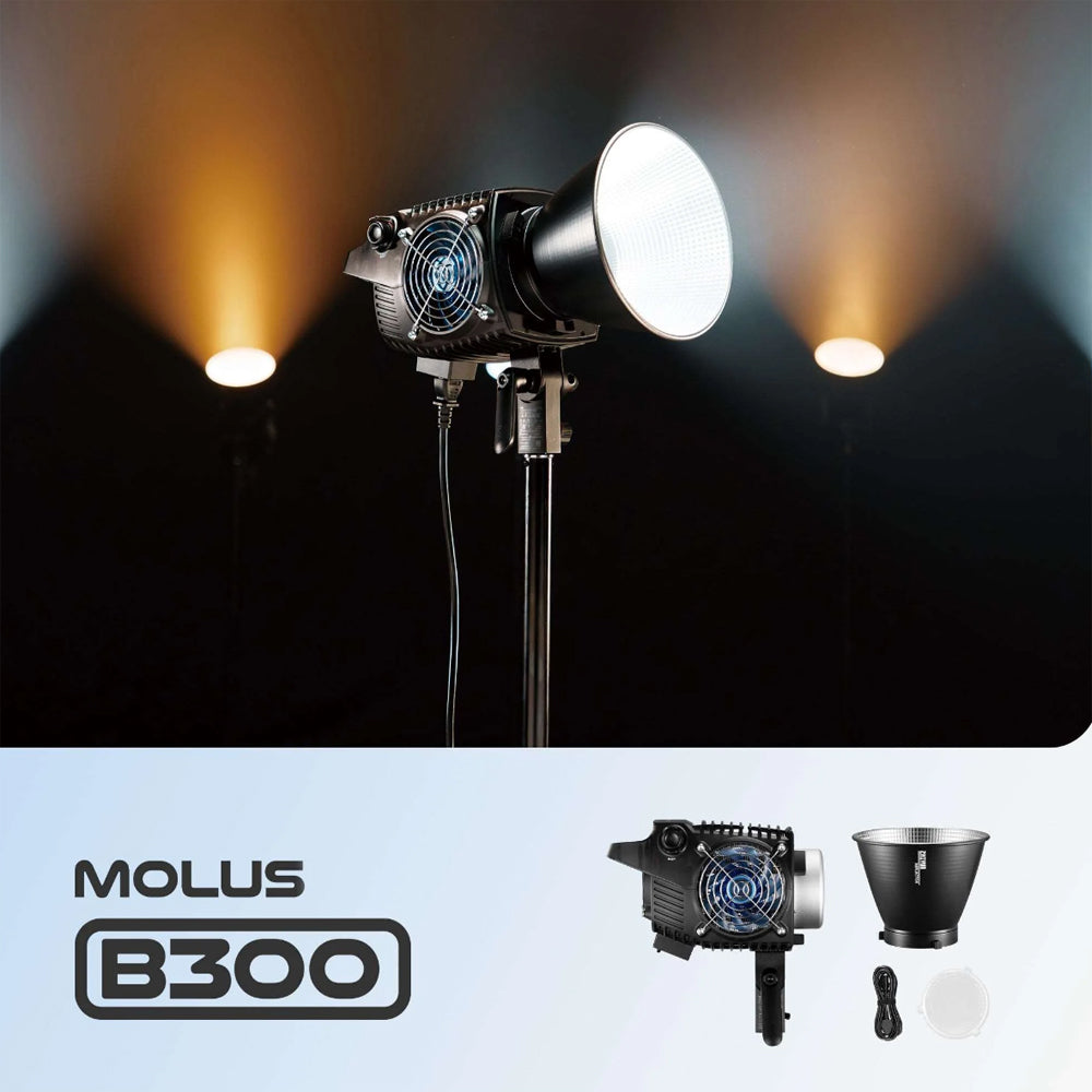 Zhiyun MOLUS B100 / B200 / B300 / B500 Bi-Color COB LED Monolight Bowens Mount with 2700-6500K CCT Color Temperature, Bluetooth and ZY Vega Mobile App Support for Lighting and Studio Equipment