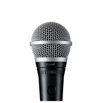 Shure PGA48 Dynamic Vocal Microphone Cardioid Mic with XLR to 1/4" Cable for Speech, Karaoke Music Instrumens & PA Systems