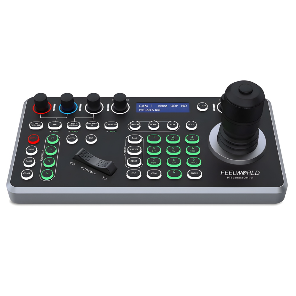 FEELWORLD KBC20 / KBC20N NDI PTZ Camera Controller Joystick Multi-Interface  Keyboard for Live Streaming and Broadcast