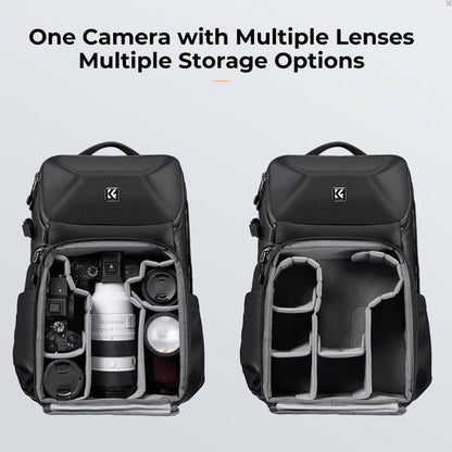 K&F Concept Beta 20L Medium Hard Shell Photography Digital Camera Backpack Bag with 15 inch Laptop Compartment & Rain Cover for DSLR, Mirrorless Camera, Lens, Tablet, iPad, MacBook, Drone, DJI, Canon, Nikon, Panasonic, Fujifilm | KF13-144