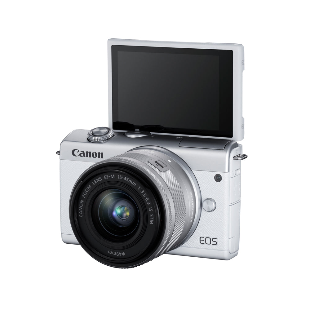 Canon EOS M200 Compact Mirrorless Digital Camera with EF-M 15-45mm f.3.5-6.3 IS STM Lens Kit, 24.1MP  APS-C CMOS Sensor DIGIC 8 Image Processor, 4K UHD Video, Wi-Fi & Bluetooth, Touch Screen LCD Display,  Webcam Mode, Live Streaming Ready