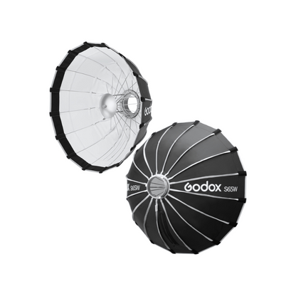 Godox S65W / 85W / 105W / 120W KIT Foldable Quick Release Umbrella Softbox Bowens Mount 65cm/85cm/105cm/120cm with Collapsible, Removable Front / Inner Diffuser, Honeycomb Grid, Beauty Dish Plate for Photography Studio Lighting Equipments