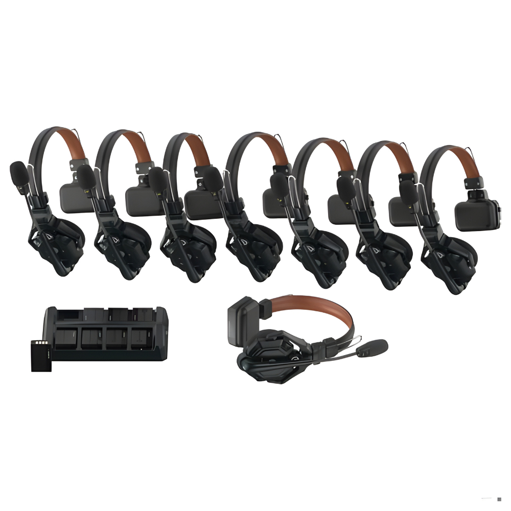 Hollyland Solidcom C1-PRO 6S / C1-PRO 4S / C1-PRO 8S-HUB 1.9GHz True Wireless DECT Intercom System Headsets Full-Duplex with Push-to-Talk Function, Two-Mic Environmental Noise Cancellation for Professional Filmmaking
