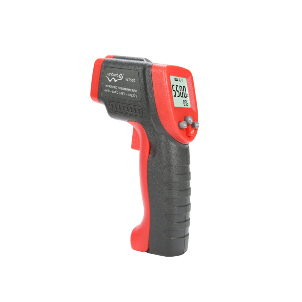 Wintact WT550 Handheld Digital Industrial Non-Contact Infrared Thermometer with Backlit Monochromatic LCD Screen Display