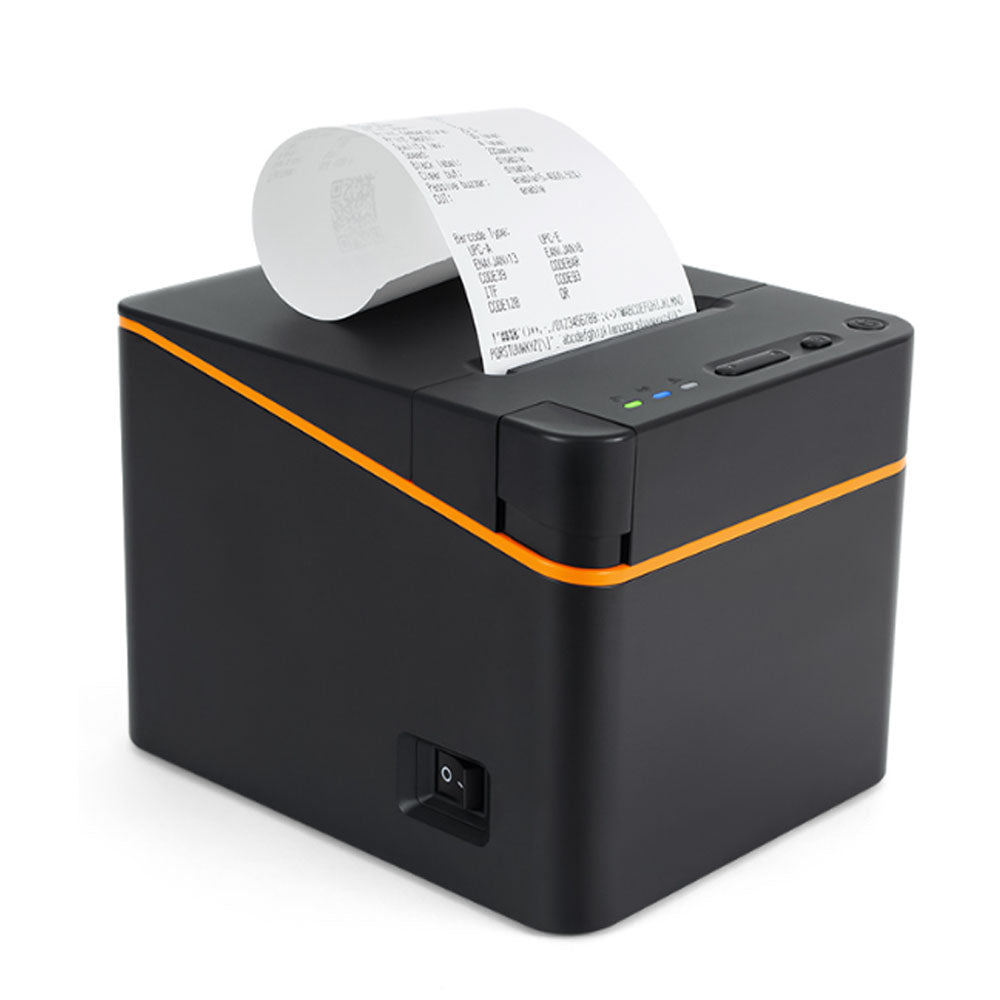 LogicOwl OJ-80E Portable Direct Thermal Printer with 80mm Max Paper Size, 250mm/s Print Speeds, USB + LAN Port and Buzzer Indicator for POS, Sales and Cashier