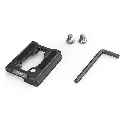 [CLEARANCE] SmallRig 200PL Type QR Quick Release Plate with 1/4”-20 Threaded Screw & Hex Spanner, Built-in Rubber Pads for Select Cages and Manfrotto RC2 System Tripod Head 2902