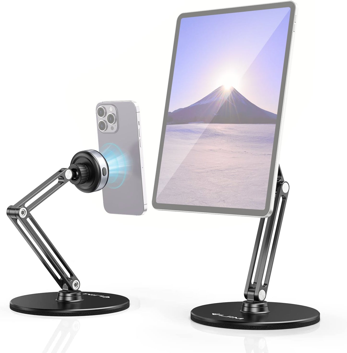 Vijim by Ulanzi HP-007 Smart Vacuum Suction Cup Desktop Stand with 1Kg Load Capacity, 360° Rotation Adjustment, Foldable Design for Phone and Tablet | 3277