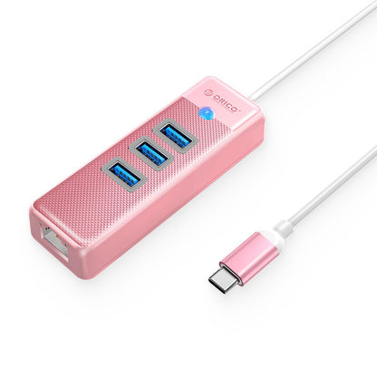 [CLEARANCE] ORICO 4 Port 0.5M USB Type-C Data Hub with 5Gbps Transfer Rate, USB-A 3.0 Inputs, 2.5G / 1000Mbps Internet Speed for Windows 8/10, macOS, Linux | PW3UR-C3
