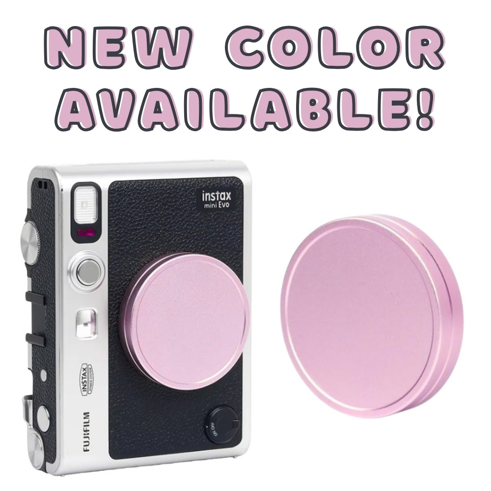 Pikxi Aluminum Protective Lens Cap for FUJIFILM Instax Mini EVO Instant Film Camera - Available in Black, Gray, Silver, Red, Purple, Rose Gold, Blue, Rose Pink Colors