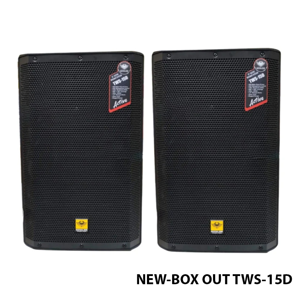 KEVLER TWS Series 12" / 15" 500W 2-Way Active Loudspeaker (PAIR) with Built-in Class D Amplifier, High-Pass Filter, DSP Preset Modes, Bluetooth Function, Built-In USB Port, SD Card Slot and Multiple Handles TWS-12D TWS-15D