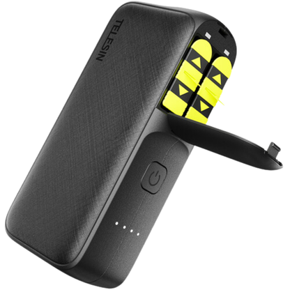 TELESIN 3-Port Storage Charging Case Power Bank for GoPro HERO11/10/9/8/7/6/5 Batteries