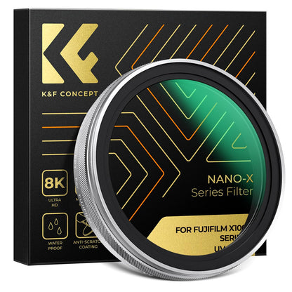 K&F Concept FUJIFILM X100 Series NO-X MCUV Ultraviolet Lens Filter for FUJI X100, X100F, X100S, X100T, X100V, X100VI Cameras - Multi-Coated Optical Glass, Magnetic Frame, High-Definition, Waterproof & Scratch-Resistant