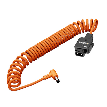 ZGCINE D-Tap to DC Right Angle Power Cable 12-17V IN/OUT for Camera, Monitor, Light and Accessories with Up to 60cm Max Length Straight / Coiled Nylon Braded Cord for Continuous Power Supply, Video Recording & Production | DT-DC L, DT-DC