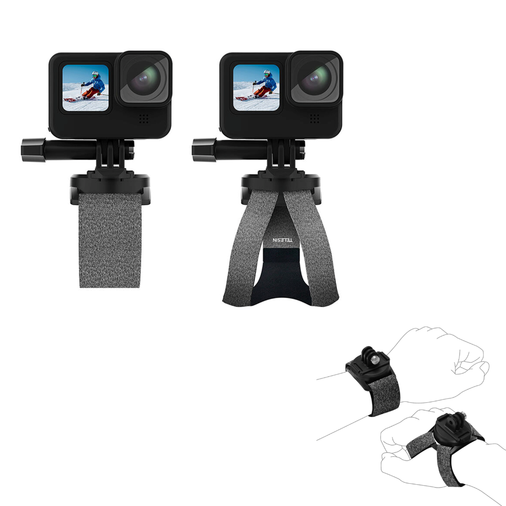 TELESIN 360° Wrist / Palm Velcro Lock Strap for GoPro Insta360 DJI OSMO SJCAM Action Cameras