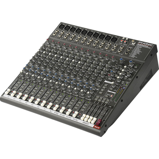 Phonic AM-844D 8-MIC/LINE Mono Channels, 4-Stereo 4-Group Recording Mixer with DFX, USB Interface, 3-Band EQ, 10 Microphone Preamps, and Direct Outputs for Multitrack Recording