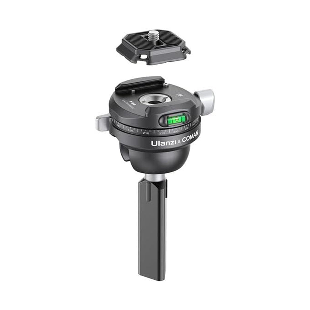 Ulanzi x Coman Zero Y-F38 Fluid Video QR Quick Release Aluminum Alloy Ball Head and 1/4"-20 Center Column Accessories for F38 / Zero Y QR Travel Tripod with 360 / 90 Degree Pan Tilt Rotation, Max 18kg Load Capacity Arca-Swiss Compatible