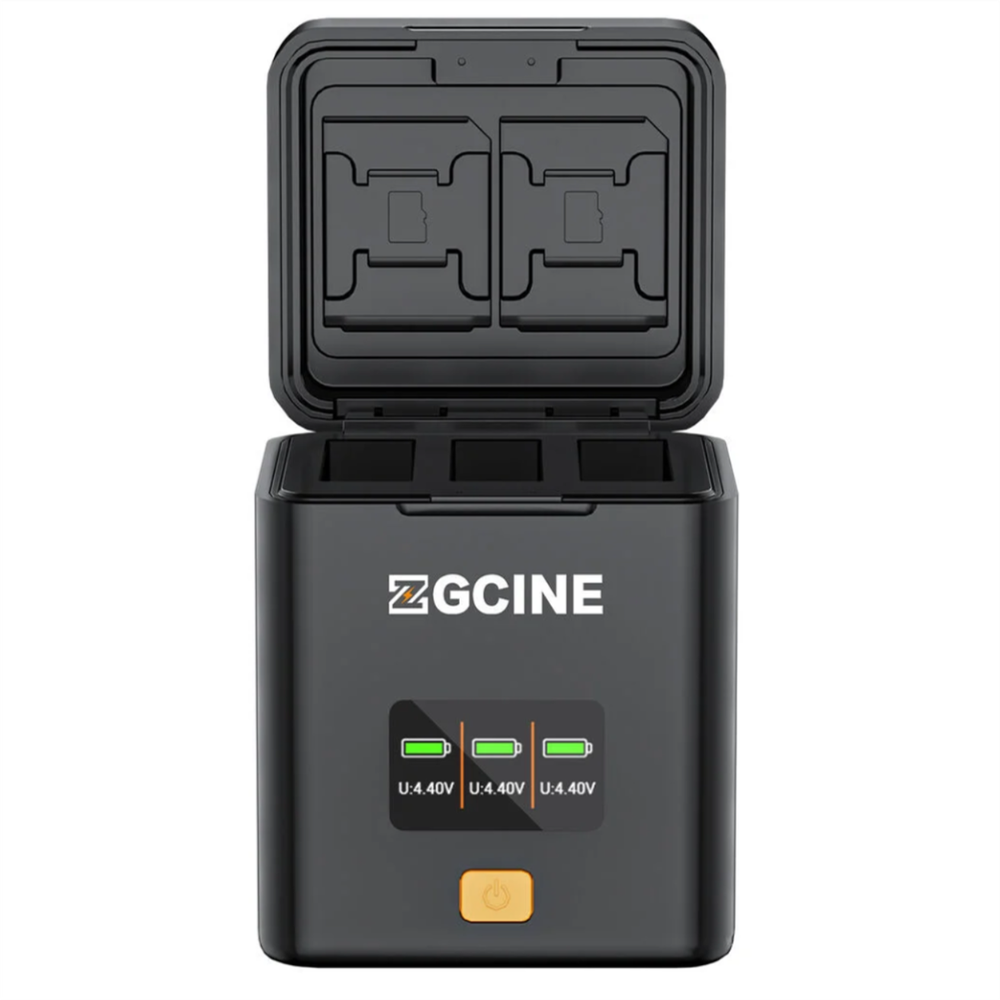 ZGCINE PS-OM3 Triple Bay Charging Case for DJI OSMO Action 3 / 4 / 5 Pro / 6 and Osmo360 Batteries