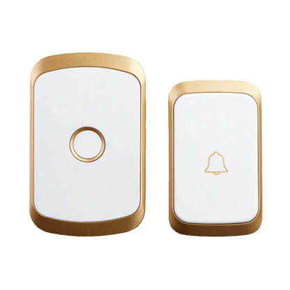 DAYTECH DB06-S Smart Wireless Doorbell Plug and Play AC 110V-240V Water-Resistant 300m Long Range Door Bell Buzzer with Adjustable Volume, 36 Chimes and Tunes for Home Office Indoor and Outdoor Installation (GOLD)