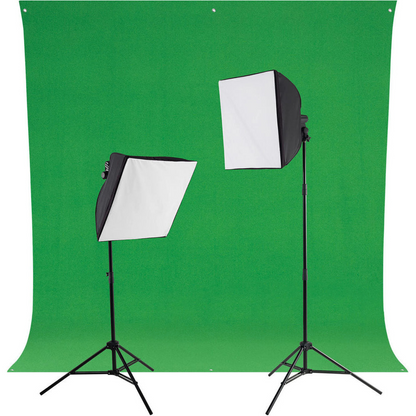 Westcott uLite 250W LED Green Screen Backdrop Photo Lighting Kit with 45W Dimmable Daylight Bulb, 5/8" Standard Light Fixture, 2.4GHz Dimmer Remote, 20" Softbox & 6.5' Light Stand for Photography, Video Filming & Studio Lighting