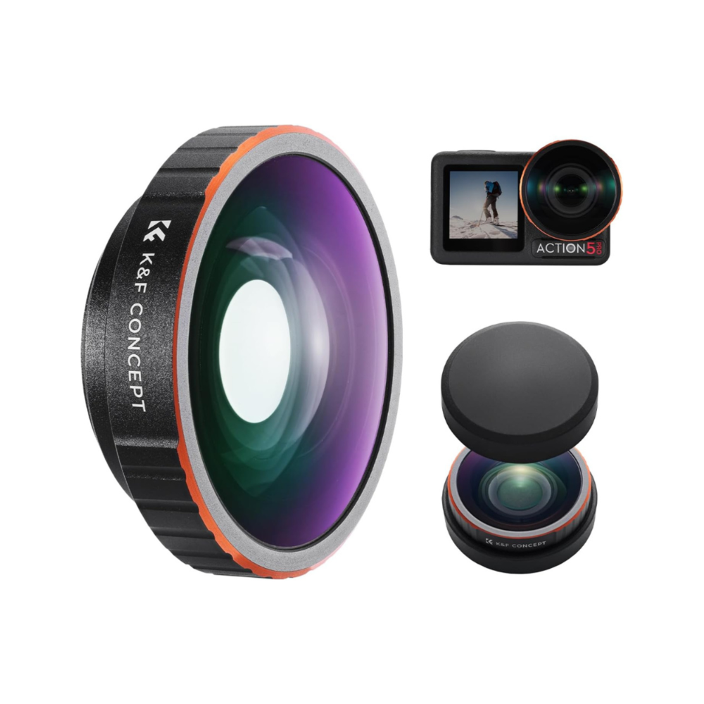 K&F Concept Nano-X Series 2-in-1 Hybrid ND2-32 / ND8 / ND16 / ND32 / ND64 / ND256 / ND1000 / ND32-512 + CPL Neutral Density Circular Polarizing Lens Filter Kit for DJI Osmo Action 3, 4 & 5 Pro, Anti-Glare Multi-Layer Coated AGC Glass
