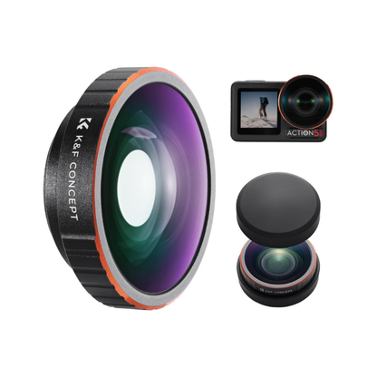 K&F Concept Nano-X Series 2-in-1 Hybrid ND2-32 / ND8 / ND16 / ND32 / ND64 / ND256 / ND1000 / ND32-512 + CPL Neutral Density Circular Polarizing Lens Filter Kit for DJI Osmo Action 3, 4 & 5 Pro, Anti-Glare Multi-Layer Coated AGC Glass