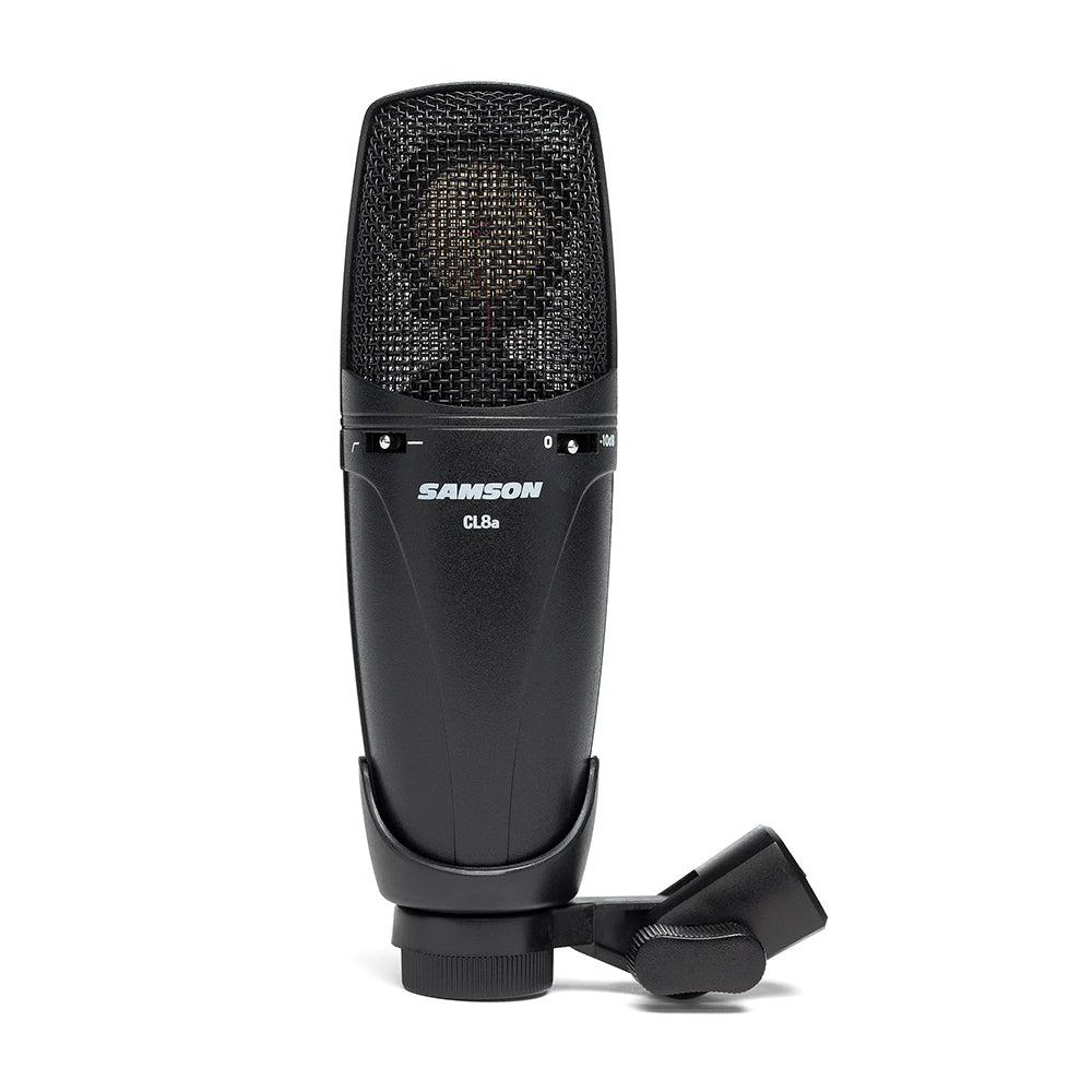 Samson CL8A CL7A Multi-Pattern Condenser Microphone with Swivel Mount for Home & Professional Studios, Live Vocals, Podcasts, Recordings, Acoustics w/ 20Hz to 20kHz Frequency Response, 48V Phantom Power & Gold-Plated 3-Pin XLR Connector