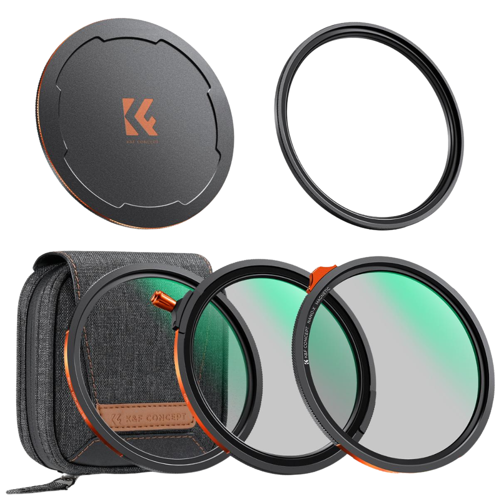K&F Concept 82mm 77mm 72mm 67mm Nano-X Series Magnetic Lens Filter Kit Set CPL + ND2-32 + 1/4 Black Mist
