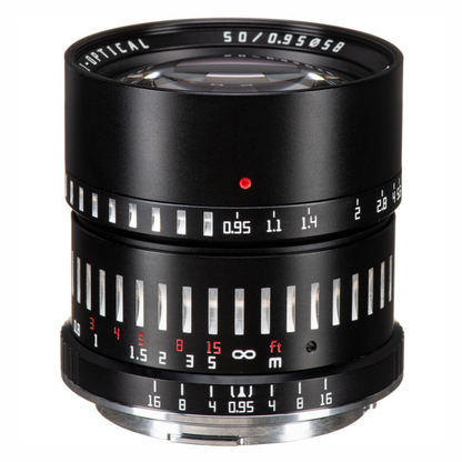 TTArtisan 50mm F/0.95 APS-C Format Portrait Prime Lens for Sony E | Nikon Z | M43 | Leica L | FUJIFILM X | Canon RF Mount Mirrorless Cameras Large Aperture MF Manual Focus Full Metal Body for Dreamy Bokeh & Low Light Photography